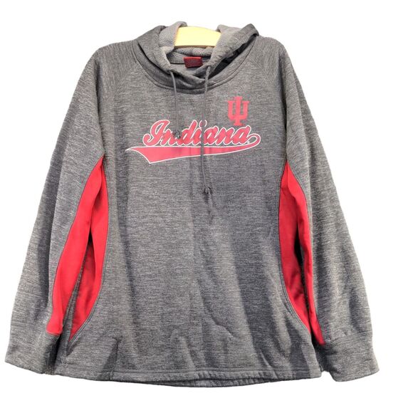 Colosseum Women's Indiana Hoosier Pullover Graphic Hoodie Sweatshirt XL Gray - Picture 1 of 13